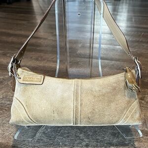 Authentic Vintage Coach Y2K Suede Baguette Bag